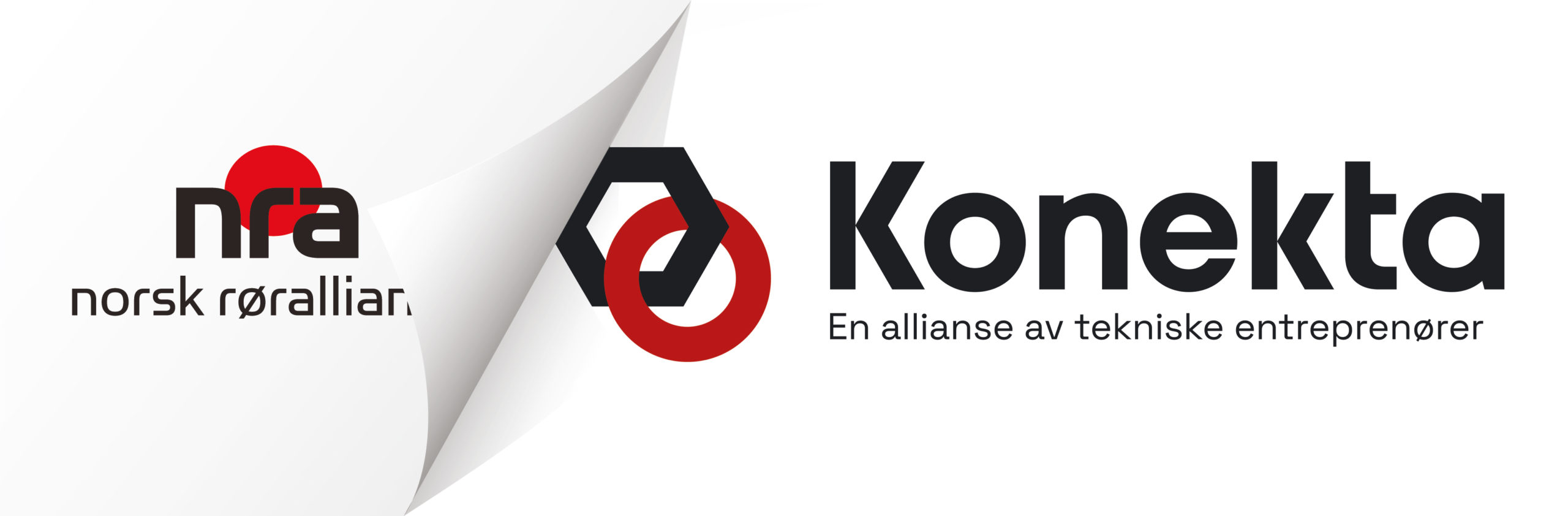 bilde av gammel nra logo og ny KONEKTA logo